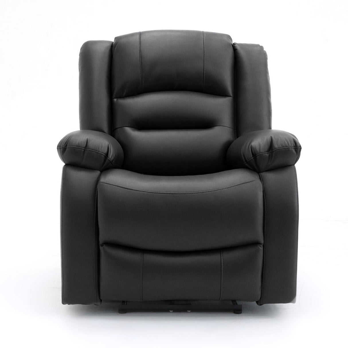 Black Leather Effect Electric Recliner Sofa Armchair
