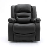 Black Leather Effect Electric Recliner Sofa Armchair