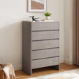 Mondello Tall Chest 5 Drawer Washed Oak