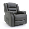 Grey Leather Effect Electric Recliner Armchair