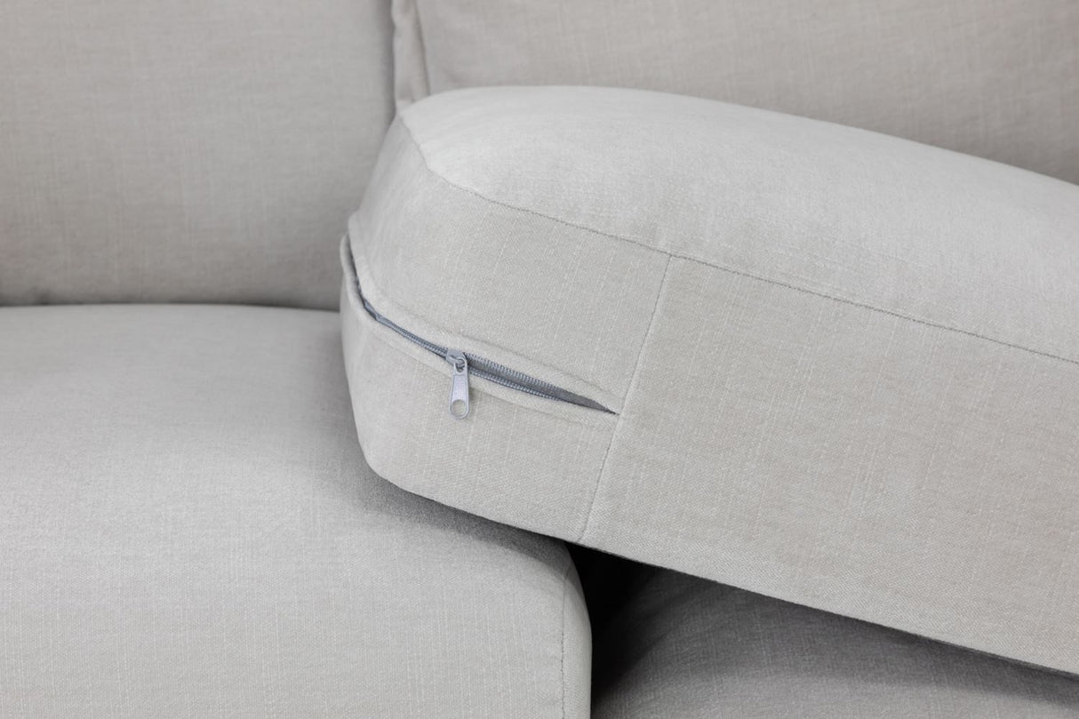 Natural Fabric Upholstery Large Corner Sofa