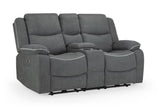 Graphite Fabric 2 Seater Electric Recliner Sofa