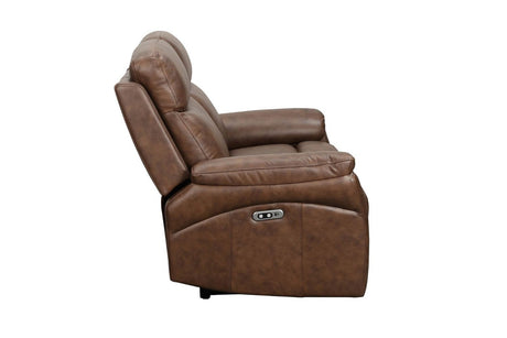 Brown Leather 2 Seater Electric Recliner Sofa