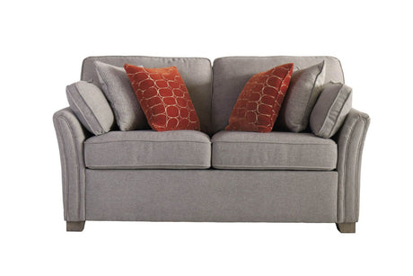 Natural Fabric Upholstered Standard Back 2 Seater Sofa