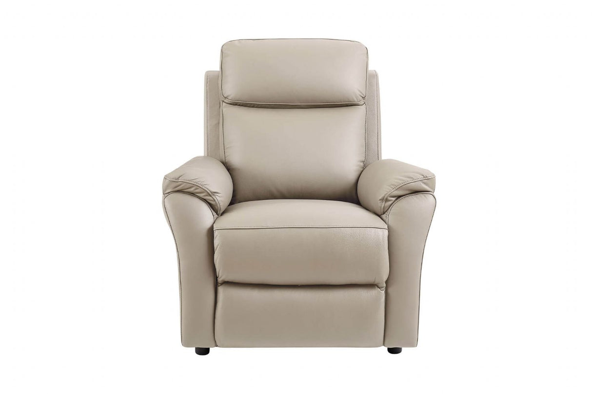 Cashmere Leather Single Seater Sofa with Padded Armrests