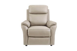 Cashmere Leather Single Seater Sofa with Padded Armrests