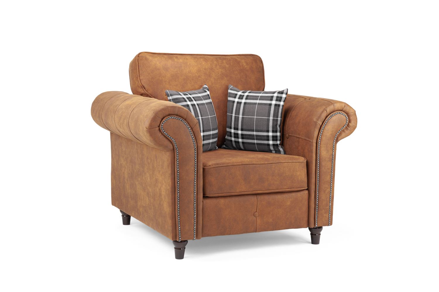 Mombasa Armchair – Classic Faux Leather Comfort & Style - Ready2GoFurniture 