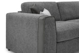 Grey Chenille Fabric Large Corner Sofa