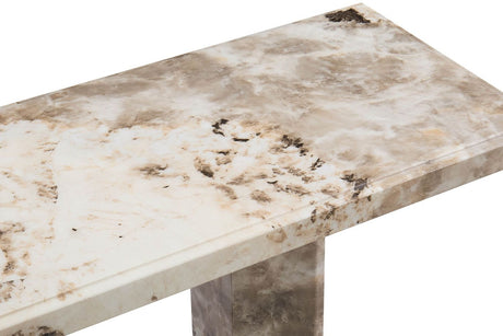 Mocha Gloss Marble Console Table