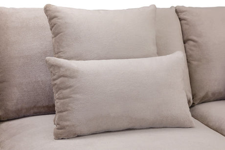 Mocha Velvet Large Corner Sofa Left Hand Facing