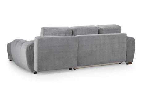 Grey Fabric Universal Corner Sofabed with Storage