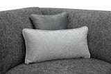 Grey Chenille Fabric Large Corner Sofa