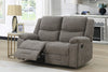Mocha Fabric 2 Seater Manual Recliner Sofa
