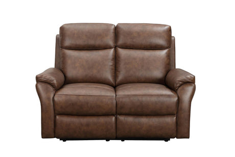 Brown Leather 2 Seater Electric Recliner Sofa