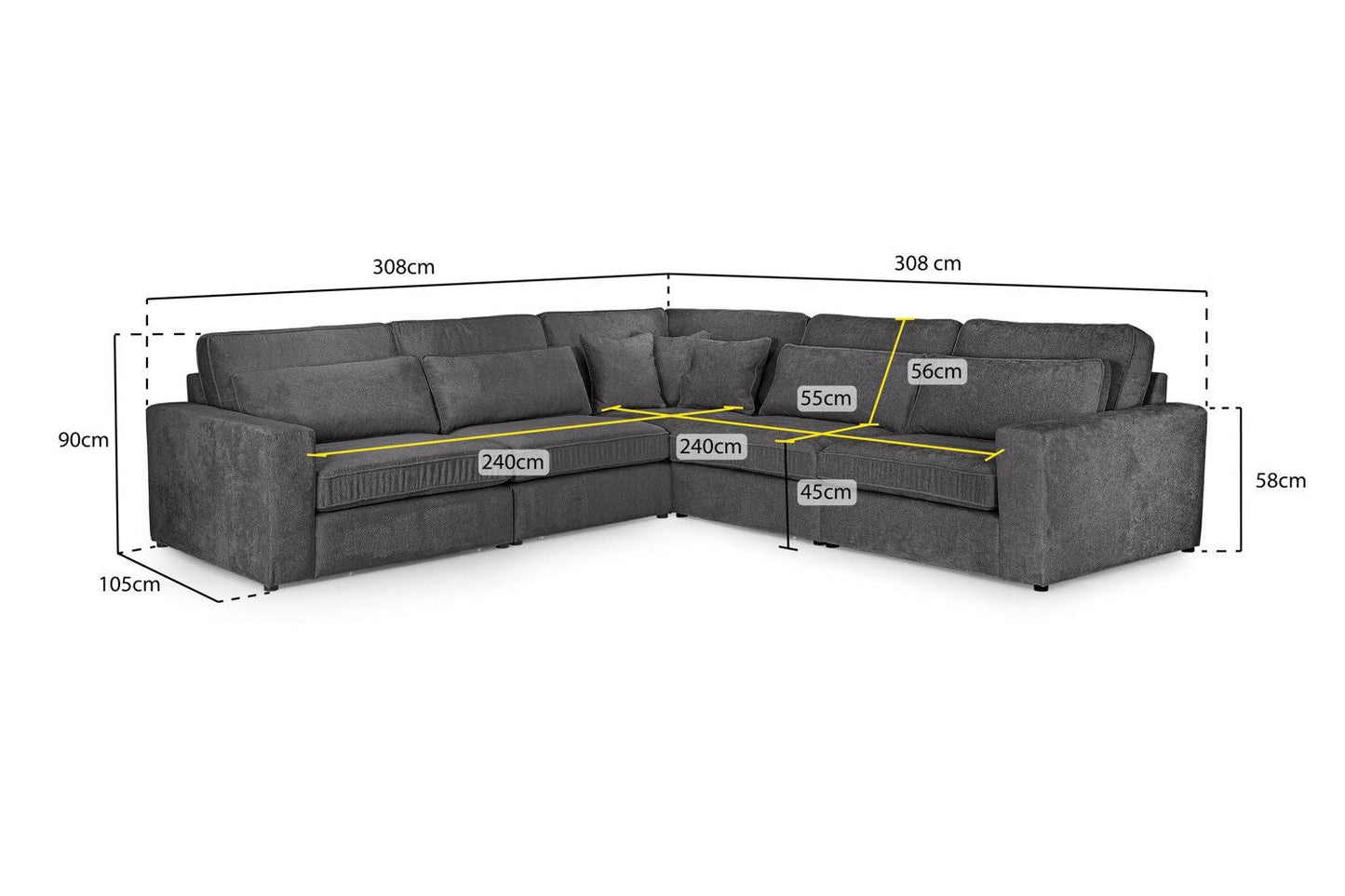 Kiana Modular Sofa Large Corner