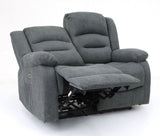 Graphite Leather Effect 2 Seater Electric Recliner with USB