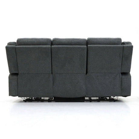 Graphite Fabric 3 Seater Electric Recliner Sofa