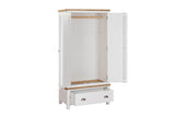Cashmere Wooden 2 Door 2 Drawer Double Wardrobe Oak Top