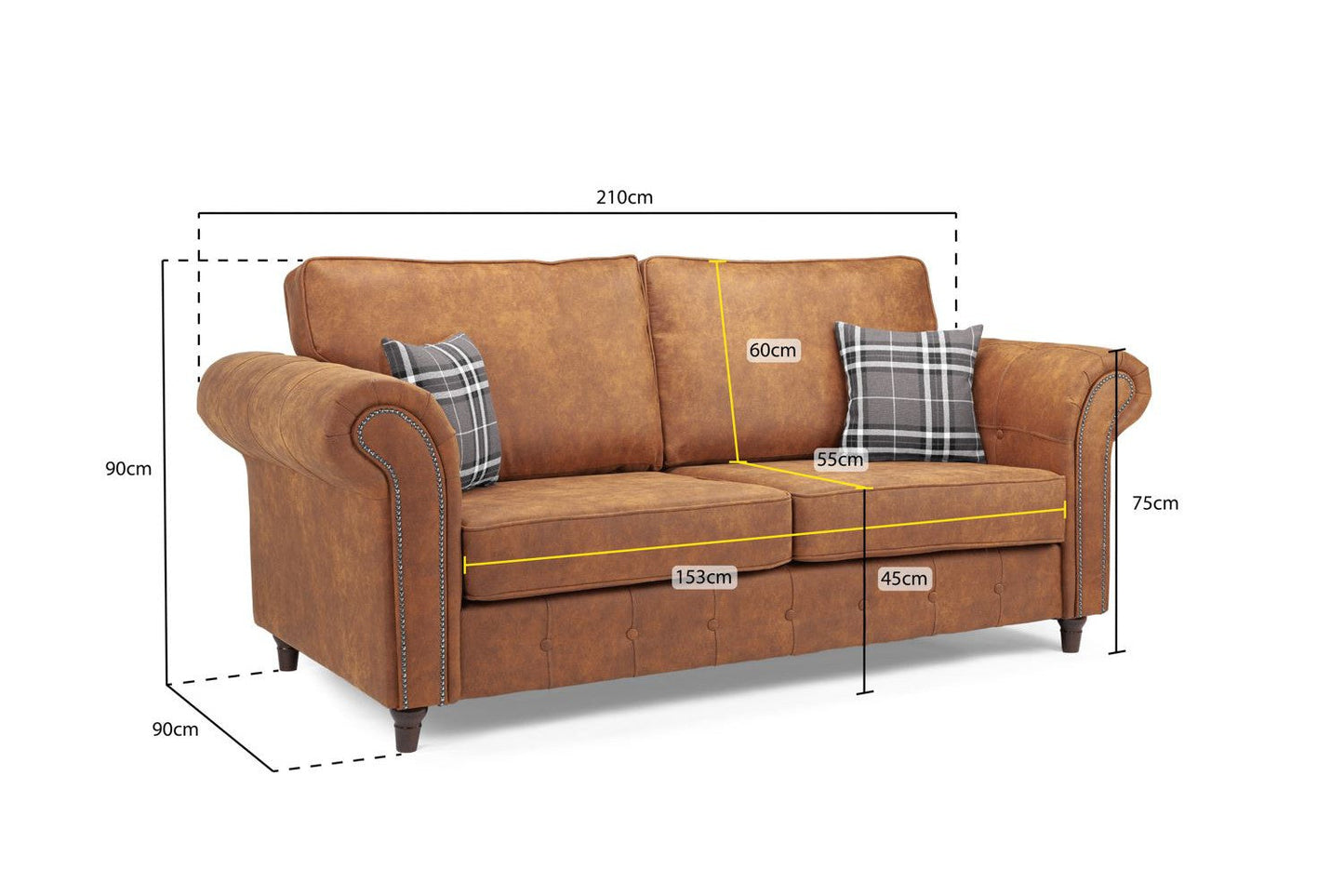 Mombasa 3 Seater Sofa – Timeless Comfort & Style - Ready2GoFurniture 