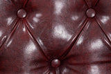 Oxblood Red Bonded Leather Buttoned Back Chesterfield Chair
