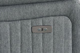 Grey Fabric Electric Recliner Armchair Pillow Top Arms