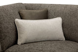 Mocha Grey Chenille Fabric Square Footstool