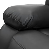Black Leather Effect Electric Recliner Sofa Armchair