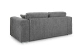 Grey Fabric 3 Seater Standard Back Sofa