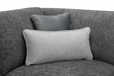 Grey Fabric 3 Seater Standard Back Sofa