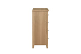 Marsden Tall Chest 5 Drawer Natural Oak (Nett)
