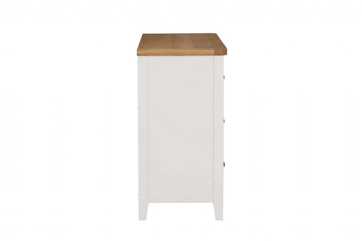 Cashmere Wooden 6 Drawer Dressing Chest with Oak Top