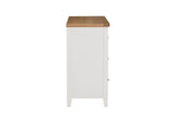 Cashmere Wooden 6 Drawer Dressing Chest with Oak Top