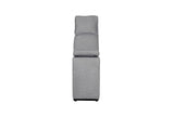 Greige Fabric Console Sectional with Wireless Charging Pad