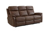 Brown Leather 3 Seater Electric Recliner Sofa