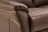Brown Leather Upholstered 2 Seater Sofa