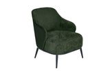 Green Velvet 2 Tone Design Accent Chair with Metal Legs