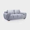 Grey Chenille Fabric 2 Seater Large Convertible Sofabed
