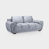 Grey Chenille Fabric 2 Seater Large Convertible Sofabed