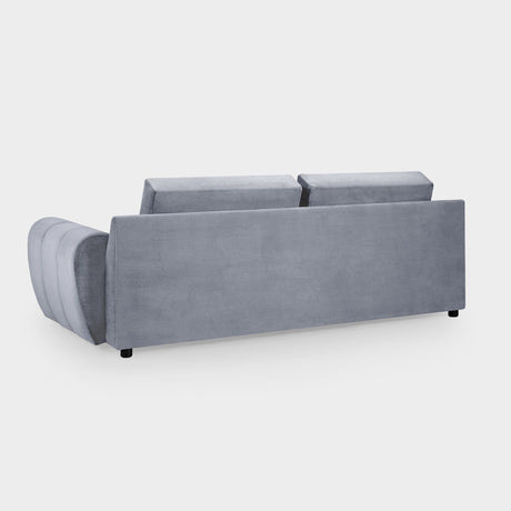 Grey Chenille Fabric 3 Seater Large Sofa