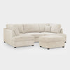 Beige Boucle Fabric Upholstered U Shaped Corner Sofa