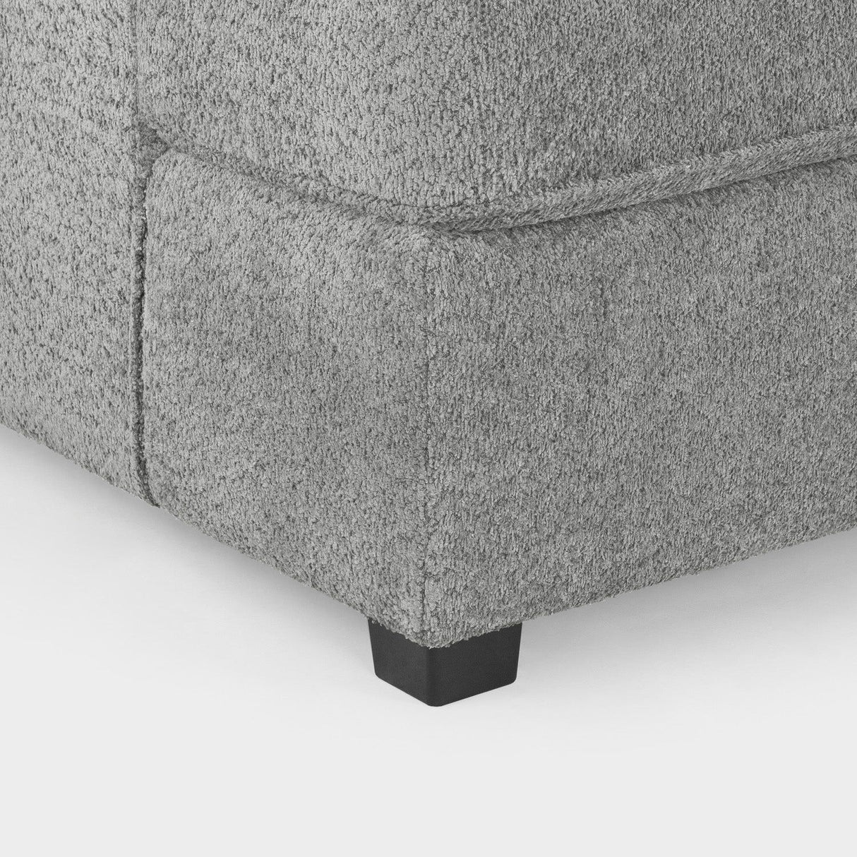 Grey Boucle Fabric U Shape Corner Sofa