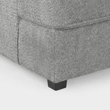 Grey Boucle Fabric U Shape Corner Sofa