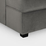 Grey Fabric U Shape Fullback Corner Sofa