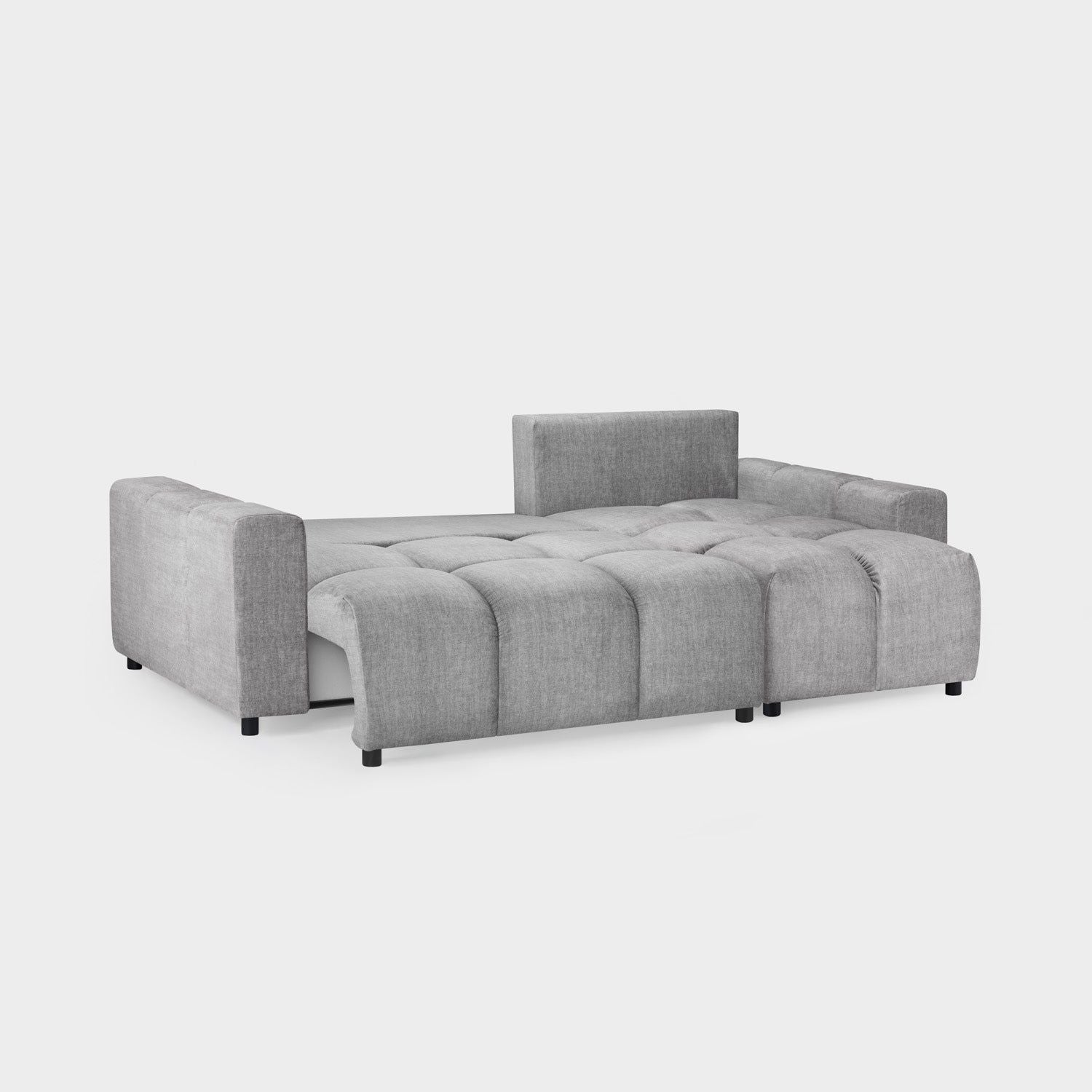 Grey Fabric Universal Corner Sofabed with Storage