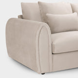 Mocha Velvet Large Corner Group Sofa 5 Seater