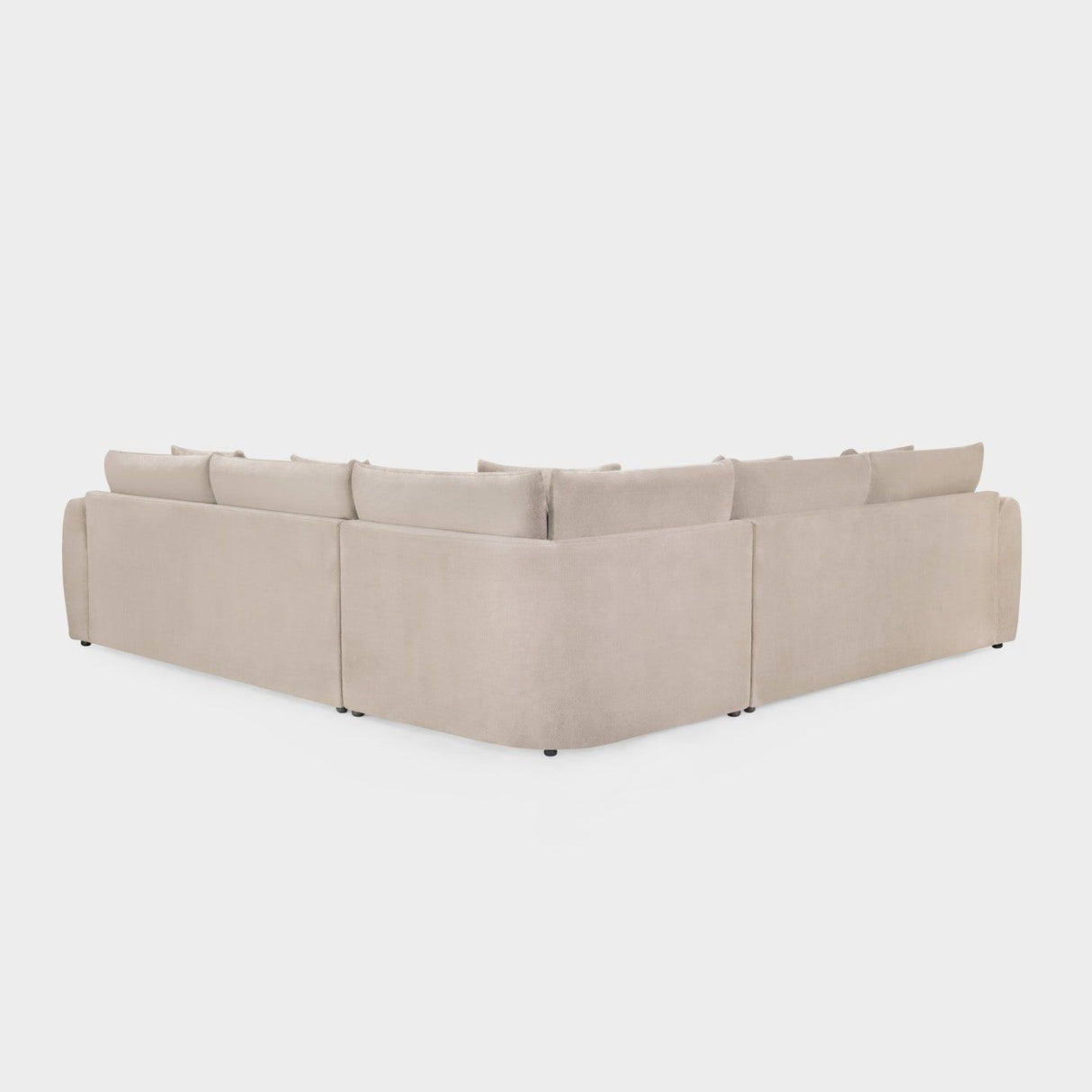 Mocha Velvet Large Corner Group Sofa 5 Seater
