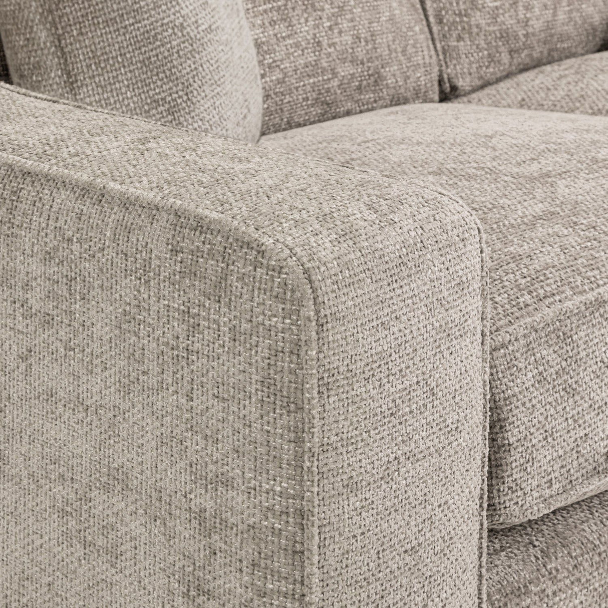 Stone Woven Fabric Large Corner Group Sofa