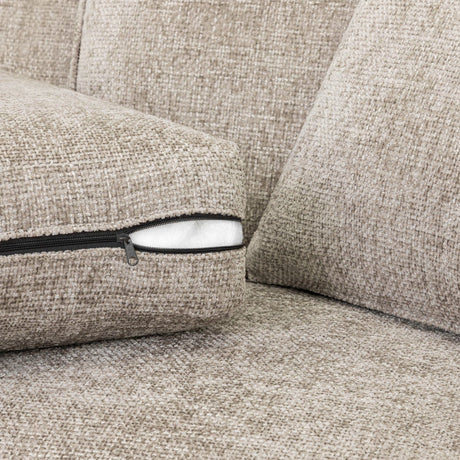 Stone Woven Fabric Large Corner Group Sofa