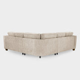 Stone Woven Fabric Large Corner Group Sofa