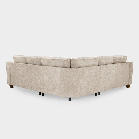 Stone Woven Fabric Large Corner Group Sofa